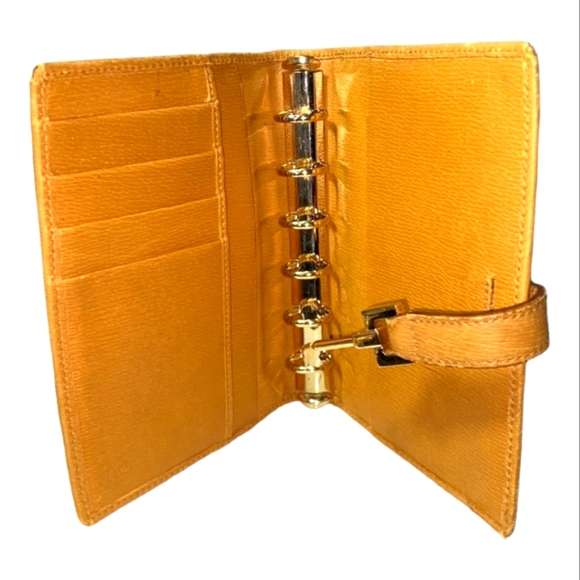 GUCCI AUTHENTIC LEATHER AGENDA GOLD HARDWARE GOLD ROD COLOR EUC - Picture 2 of 9